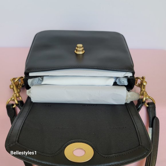 COACH Cassie 19 Smooth Leather Leopard Print Bag & Matching Wyn Small Wallet SET - Picture 10 of 16